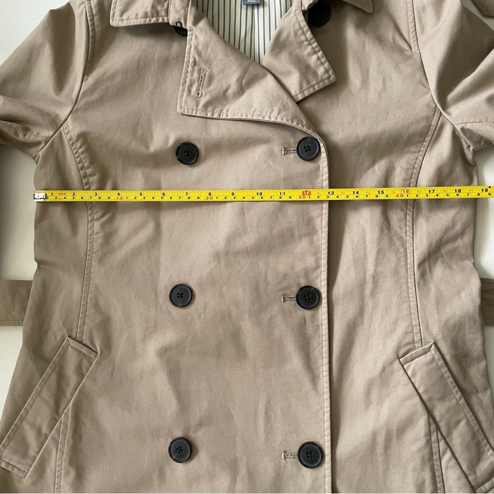 Old Navy Cotton Classic Double Breasted Trench Coat Khaki - Picture 9 of 10